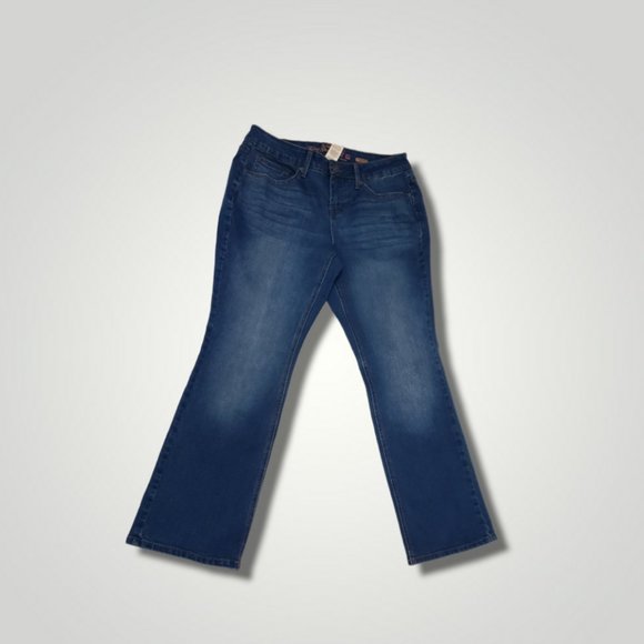 Faded Glory Low Rise Med Wash Ultimate Boot Jeans Size 14P - Picture 4 of 7